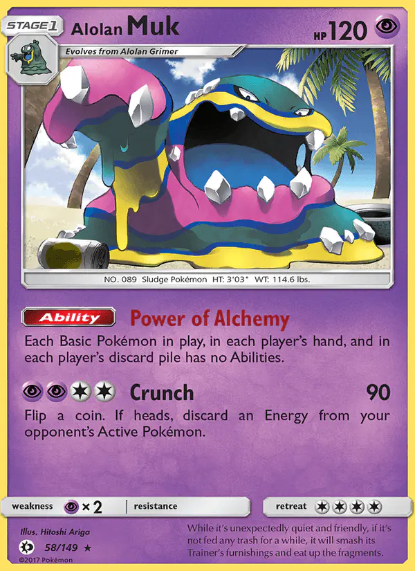 Carta Alolan Muk 58/149 de Sun & Moon