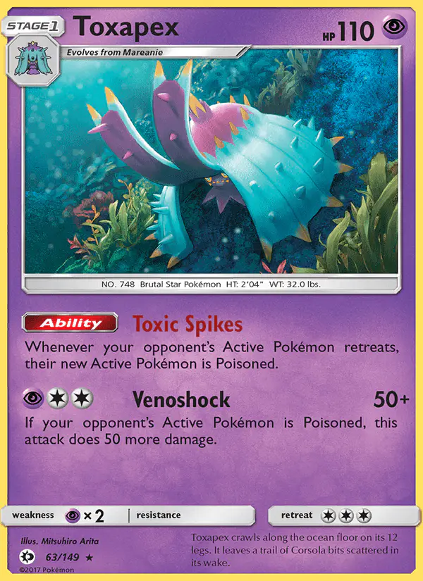 Carta Toxapex 63/149 de Sun & Moon