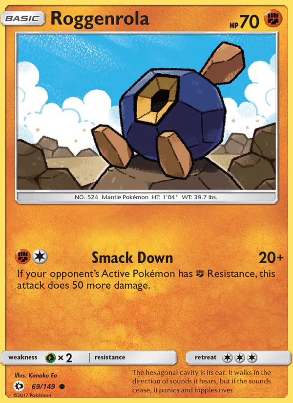 Carta Roggenrola 69/149 de Sun & Moon