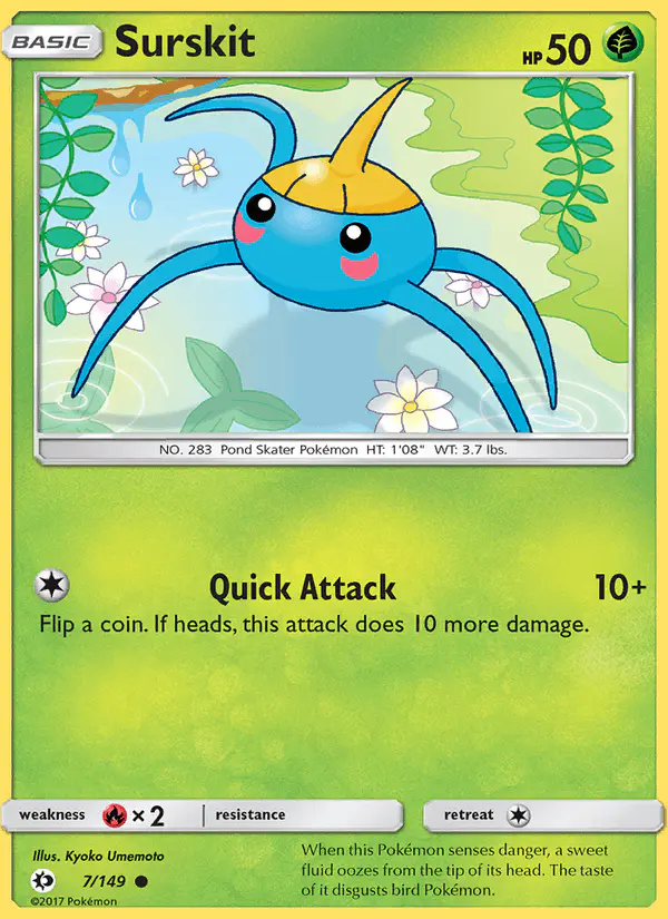 Carta Surskit 7/149 de Sun & Moon