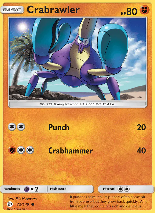 Carta Crabrawler 72/149 de Sun & Moon