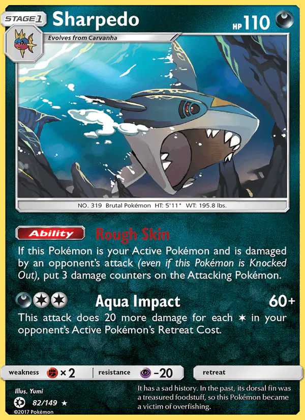 Carta Sharpedo 82/149 de Sun & Moon