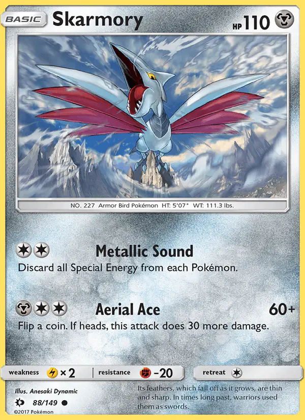 Carta Skarmory 88/149 de Sun & Moon