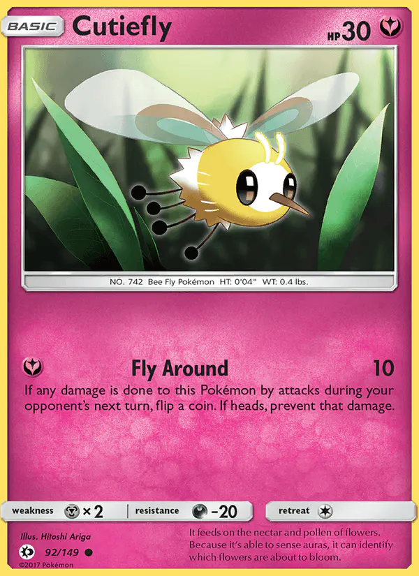 Carta Cutiefly 92/149 de Sun & Moon