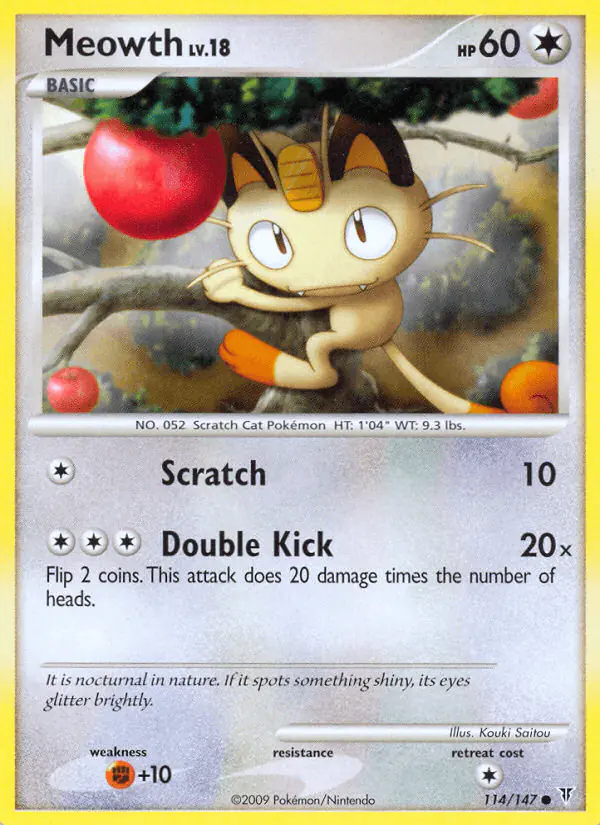 Carta Meowth 114/147 de Supreme Victors