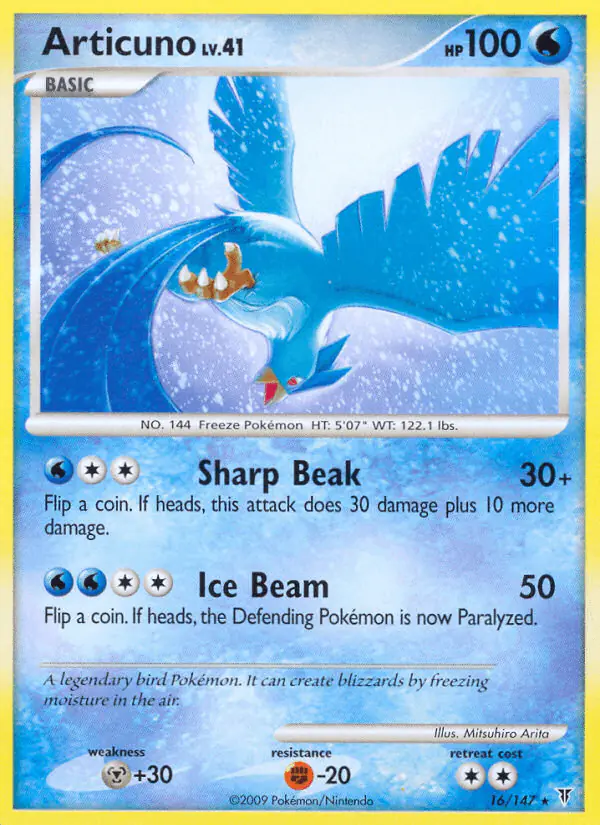 Carta Articuno 16/147 de Supreme Victors