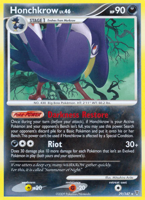 Carta Honchkrow 29/147 de Supreme Victors