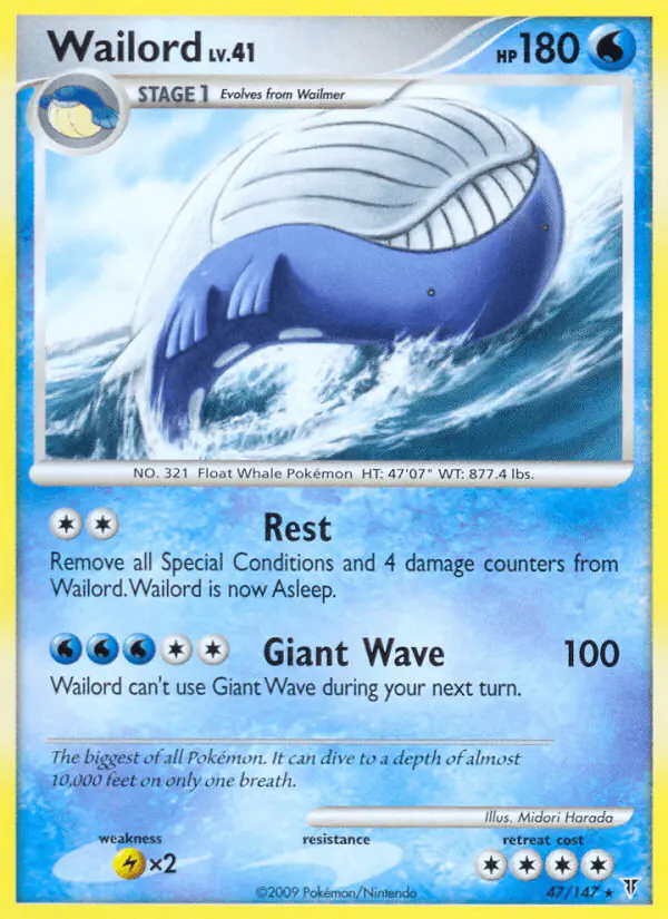 Carta Wailord 47/147 de Supreme Victors