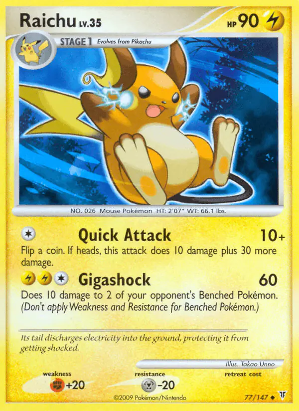Carta Raichu 77/147 de Supreme Victors