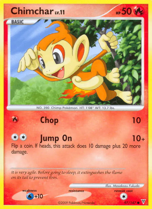 Carta Chimchar 97/147 de Supreme Victors