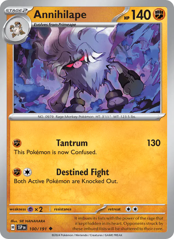 Carta Annihilape 100/191 de Surging Sparks