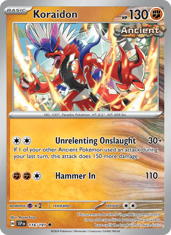 Carta Koraidon 116/191 de Surging Sparks