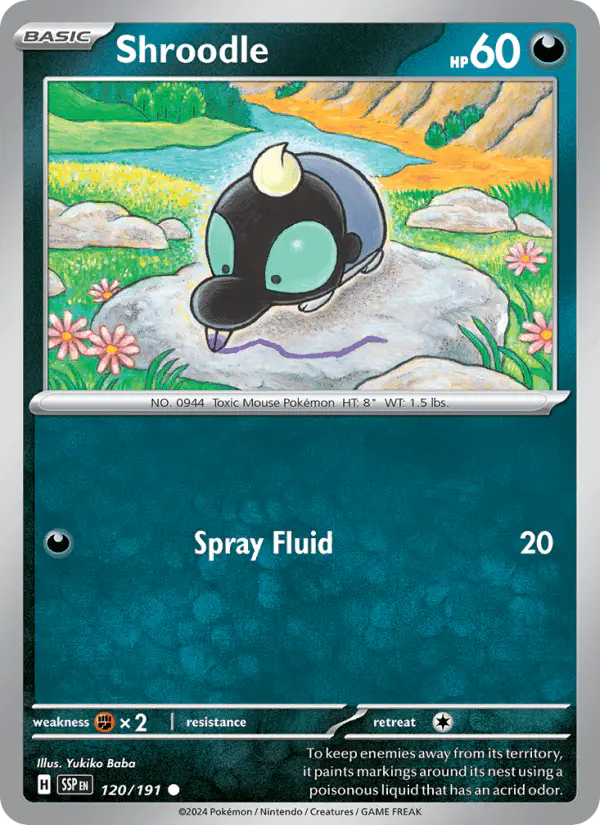 Carta Shroodle 120/191 de Surging Sparks