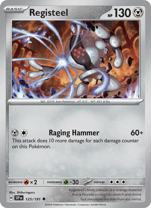 Carta Registeel 125/191 de Surging Sparks