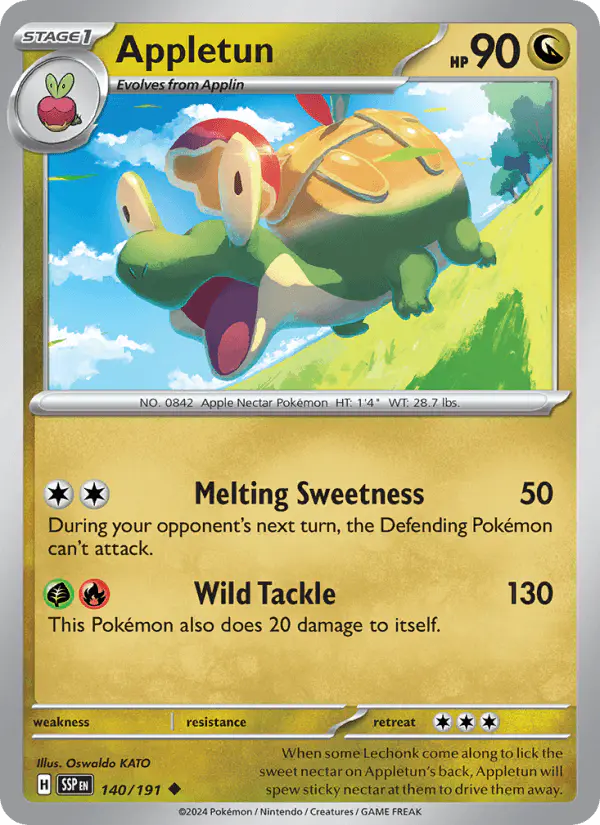 Carta Appletun 140/191 de Surging Sparks