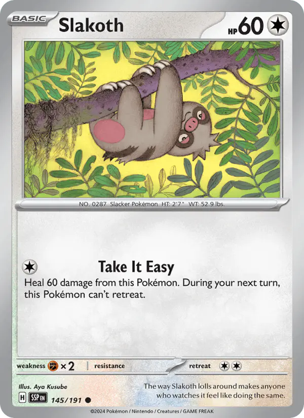 Carta Slakoth 145/191 de Surging Sparks