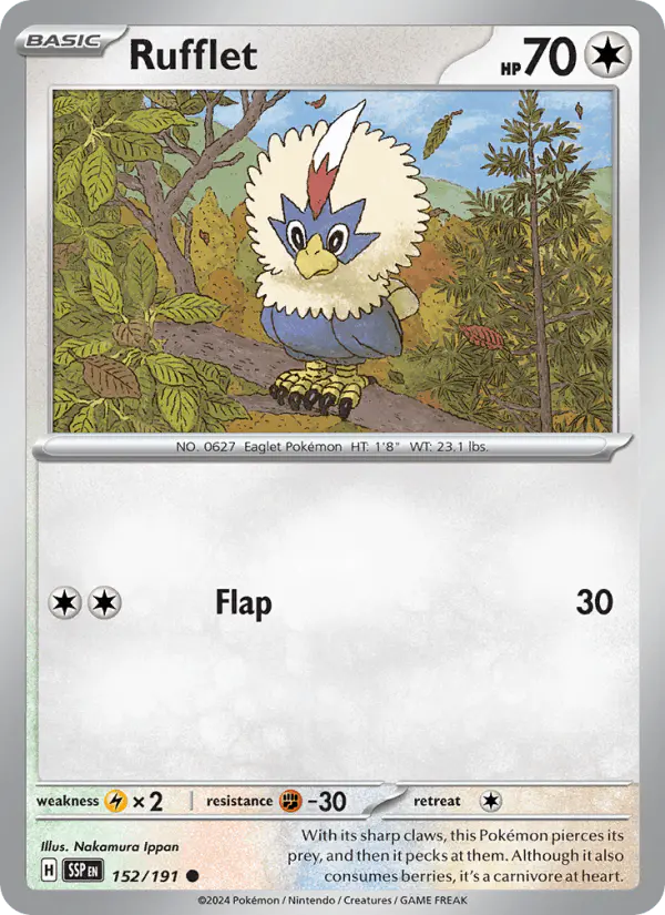 Carta Rufflet 152/191 de Surging Sparks