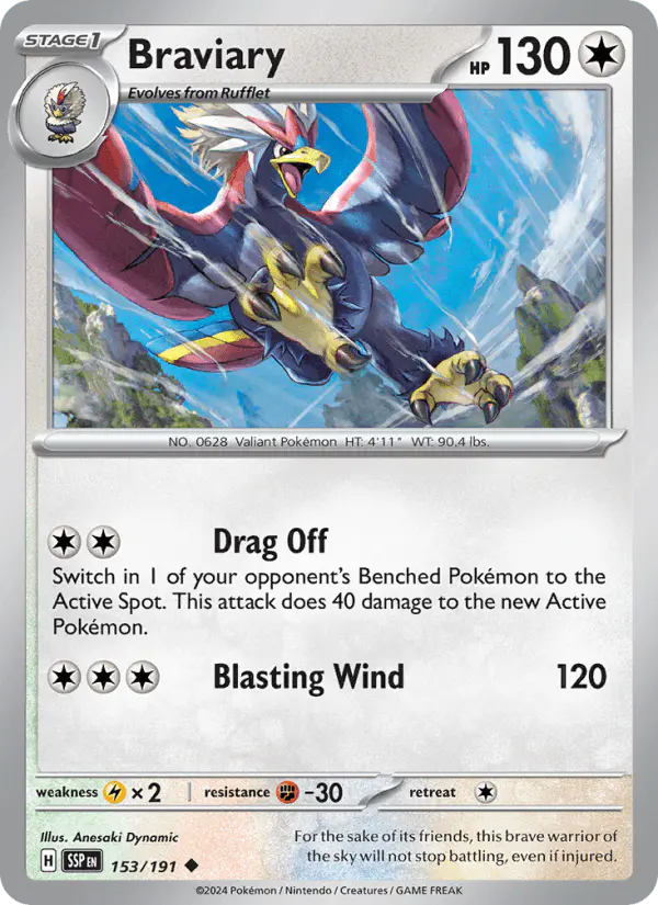 Carta Braviary 153/191 de Surging Sparks