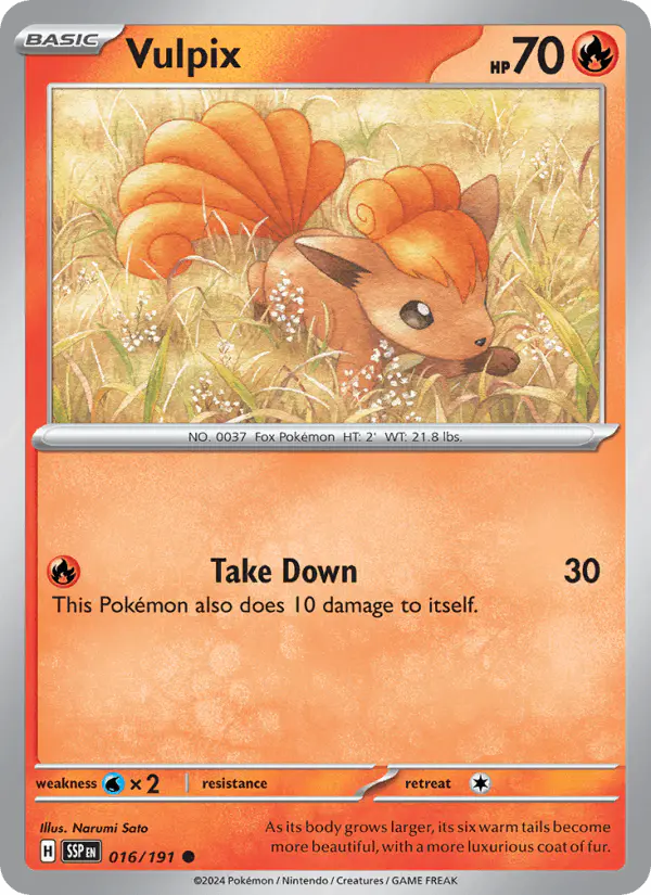 Carta Vulpix 016/191 de Surging Sparks
