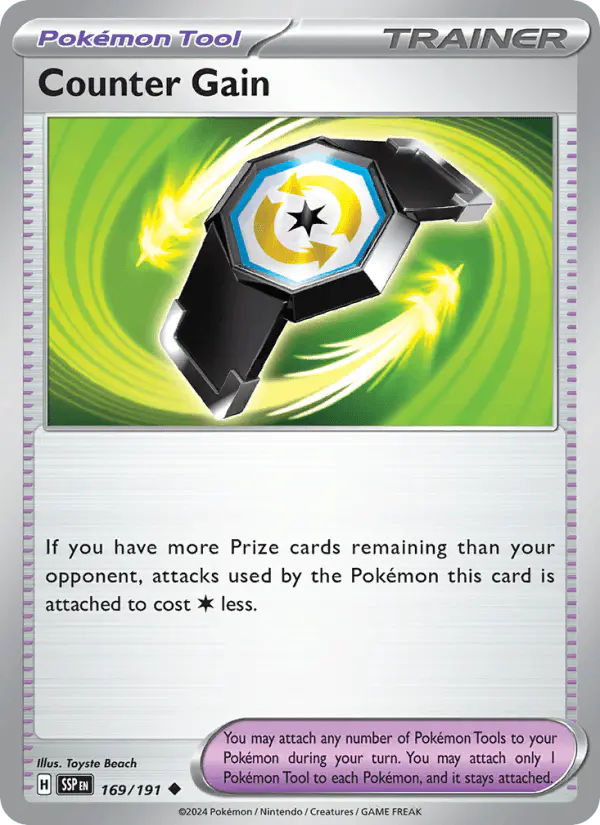 Carta Counter Gain 169/191 de Surging Sparks