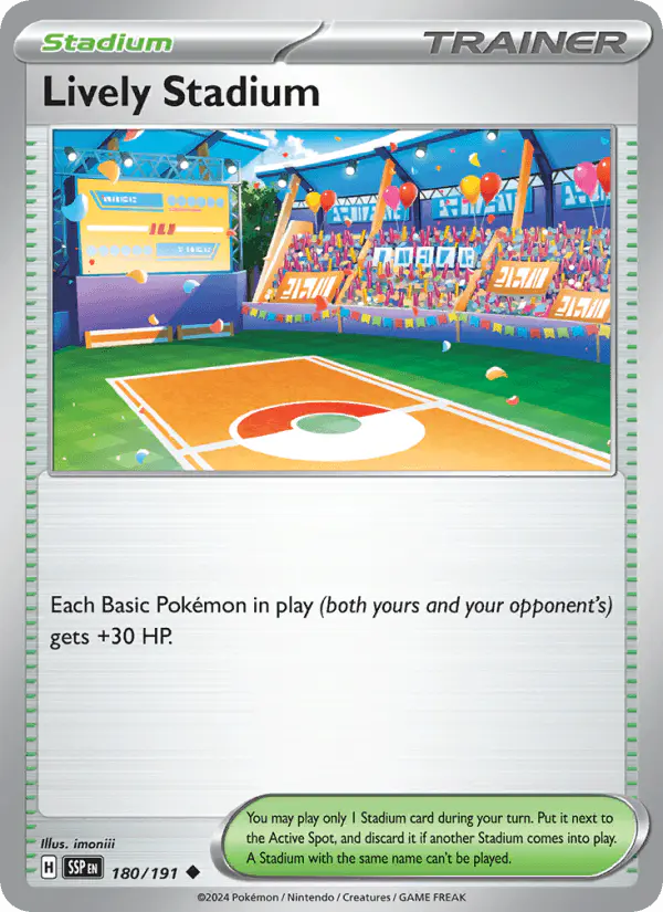 Carta Lively Stadium 180/191 de Surging Sparks
