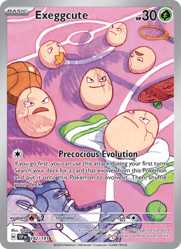 Carta Exeggcute 192/191 de Surging Sparks