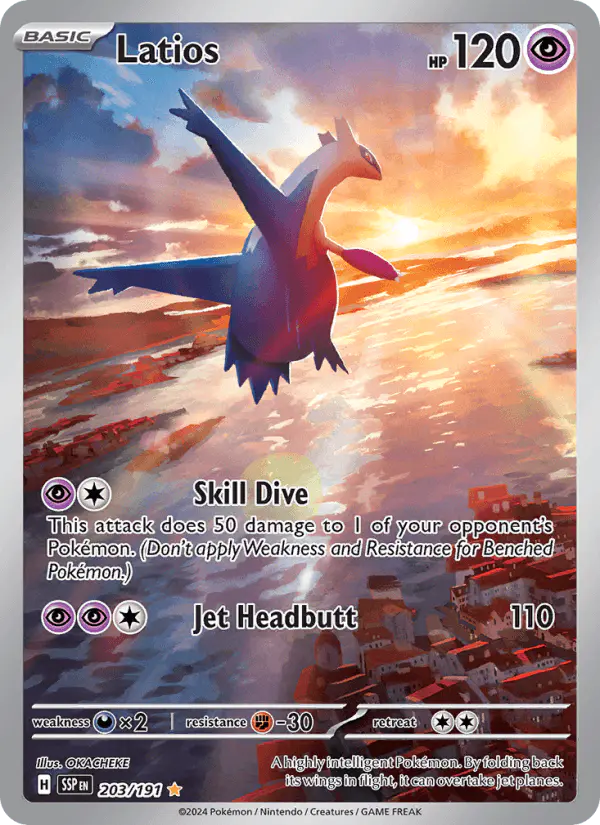 Carta Latios 203/191 de Surging Sparks
