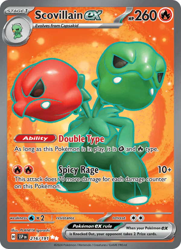Carta Scovillain ex 216/191 de Surging Sparks