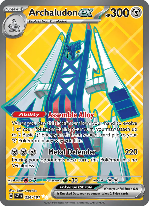 Carta Archaludon ex 224/191 de Surging Sparks
