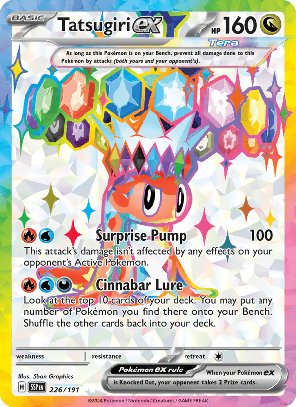 Carta Tatsugiri ex 226/191 de Surging Sparks