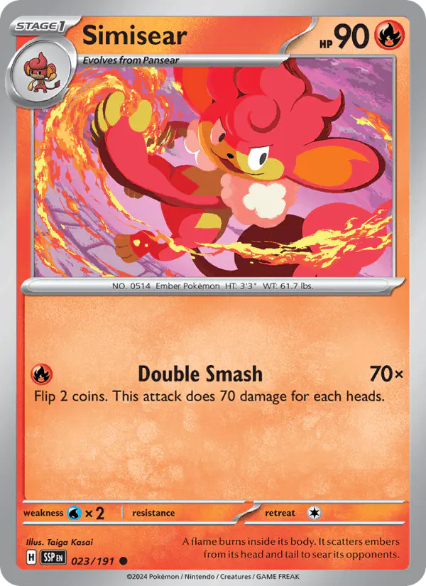 Carta Simisear 023/191 de Surging Sparks