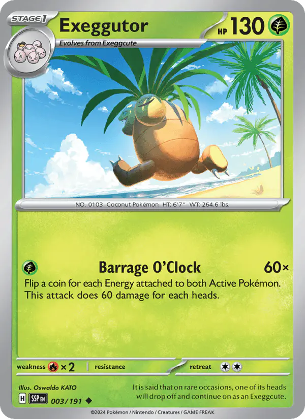 Carta Exeggutor 003/191 de Surging Sparks