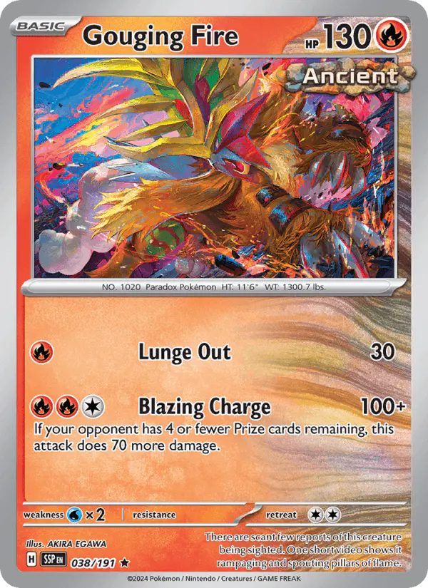 Carta Gouging Fire 038/191 de Surging Sparks