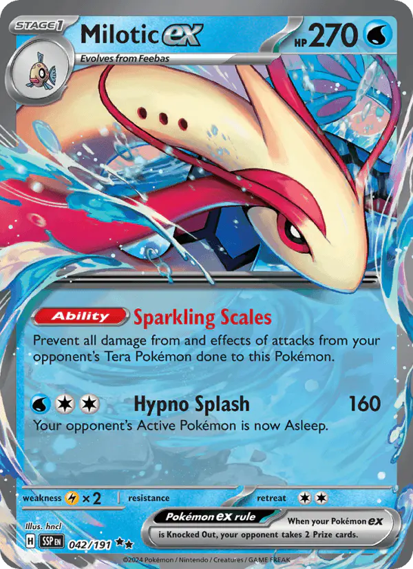 Carta Milotic ex 042/191 de Surging Sparks