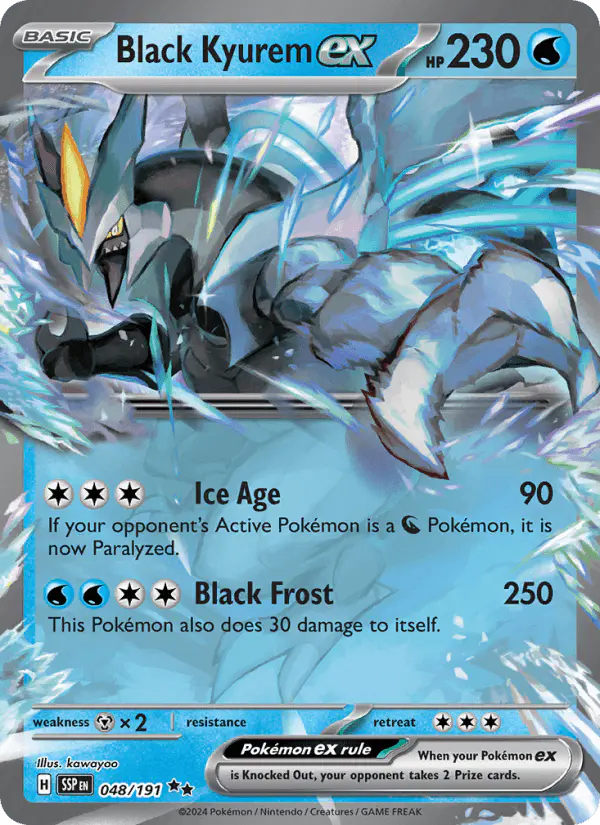Carta Black Kyurem ex 048/191 de Surging Sparks
