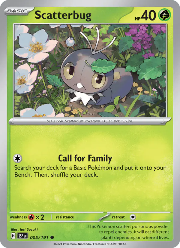 Carta Scatterbug 005/191 de Surging Sparks