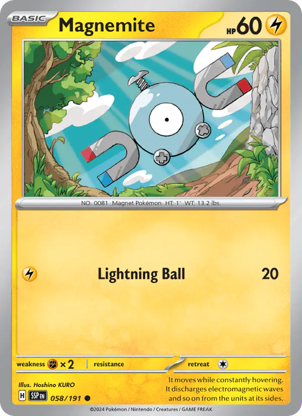 Carta Magnemite 058/191 de Surging Sparks