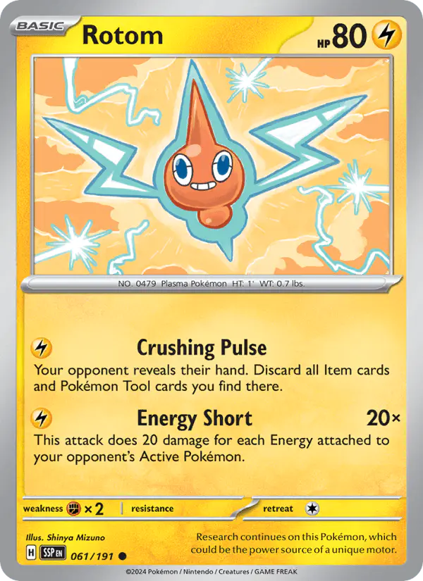 Carta Rotom 061/191 de Surging Sparks