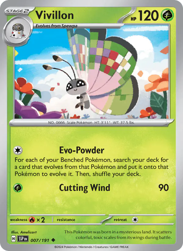 Carta Vivillon 007/191 de Surging Sparks