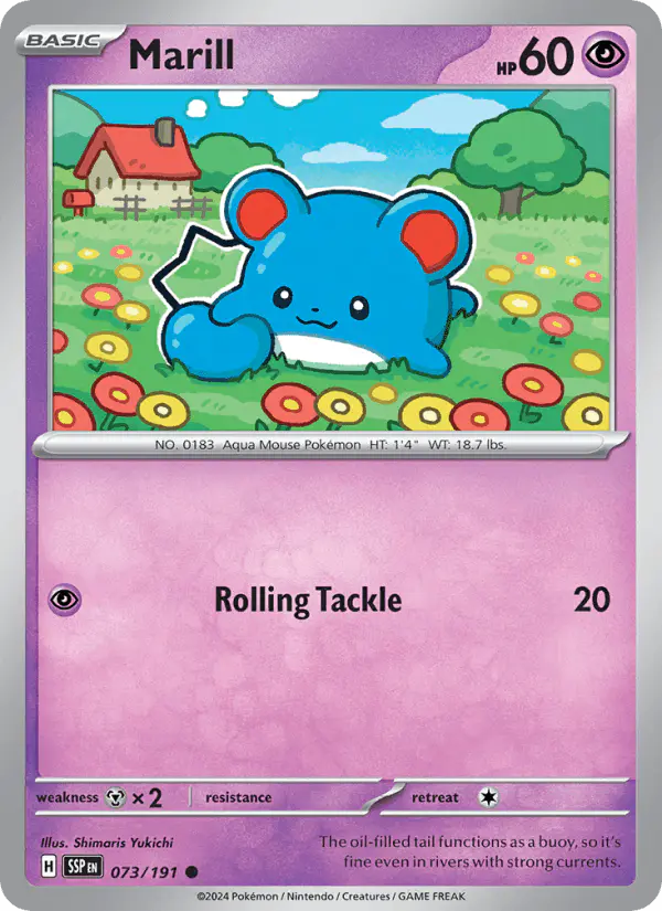 Carta Marill 073/191 de Surging Sparks