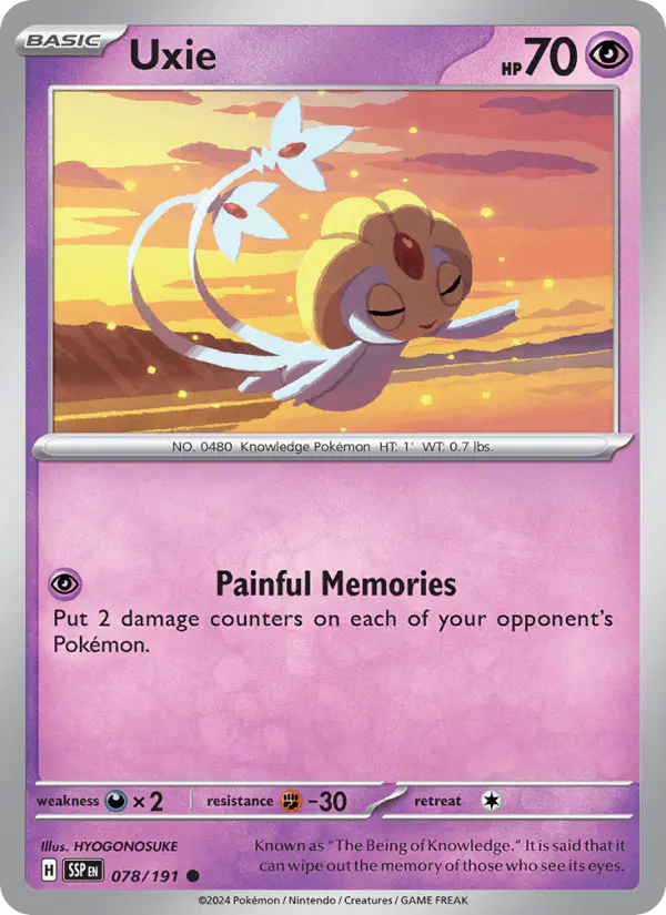 Carta Uxie 078/191 de Surging Sparks