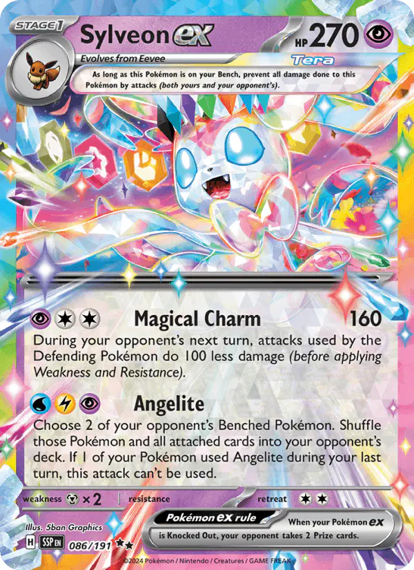 Carta Sylveon ex 086/191 de Surging Sparks