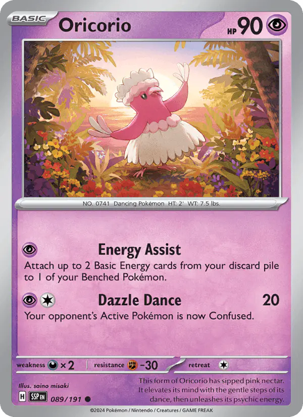 Carta Oricorio 089/191 de Surging Sparks