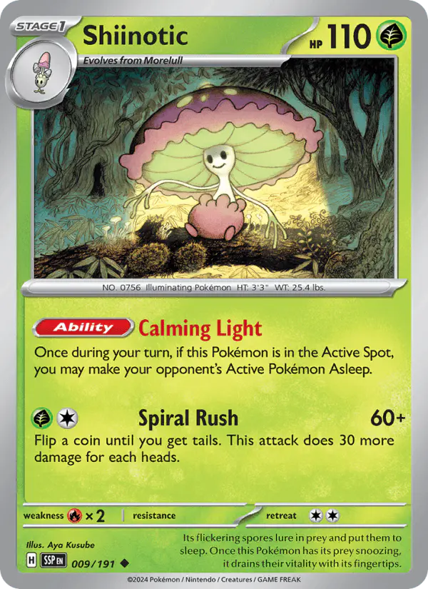 Carta Shiinotic 009/191 de Surging Sparks
