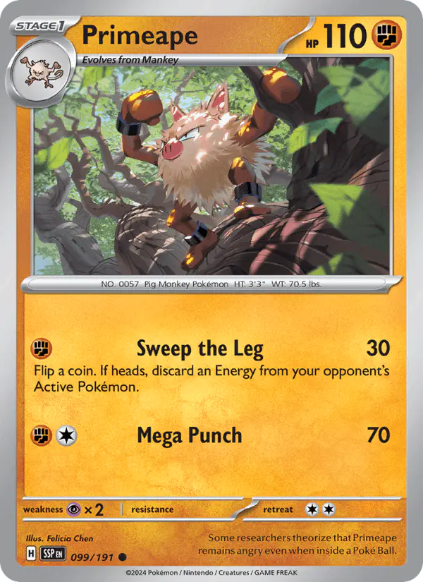Carta Primeape 099/191 de Surging Sparks