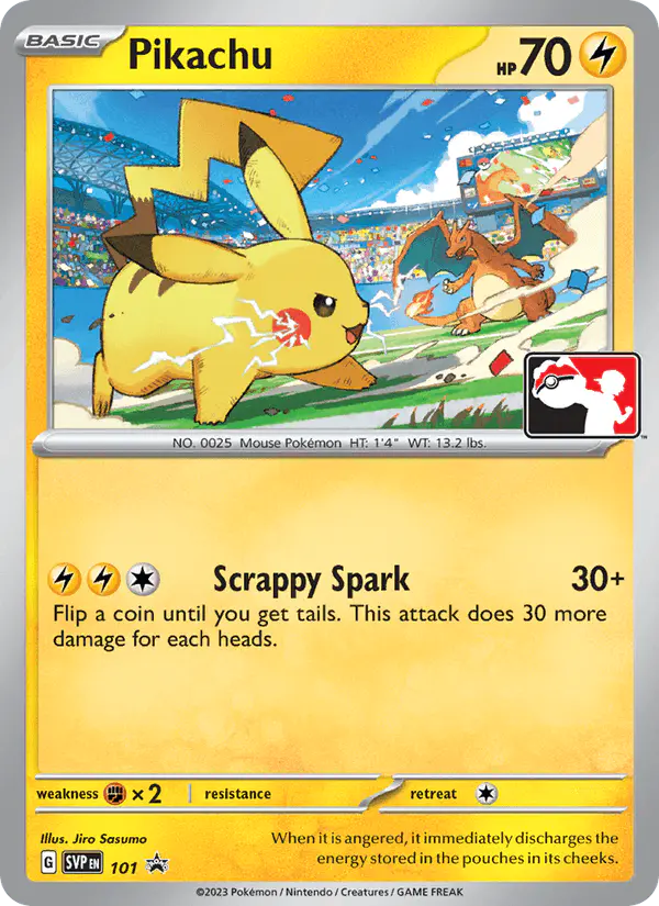 Carta Pikachu #101 de SVP Black Star Promos