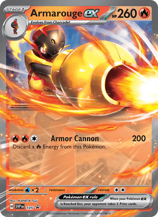 Carta Armarouge ex #105 de SVP Black Star Promos