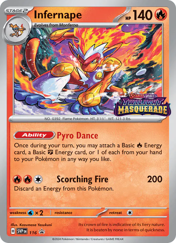 Carta Infernape #116 de SVP Black Star Promos