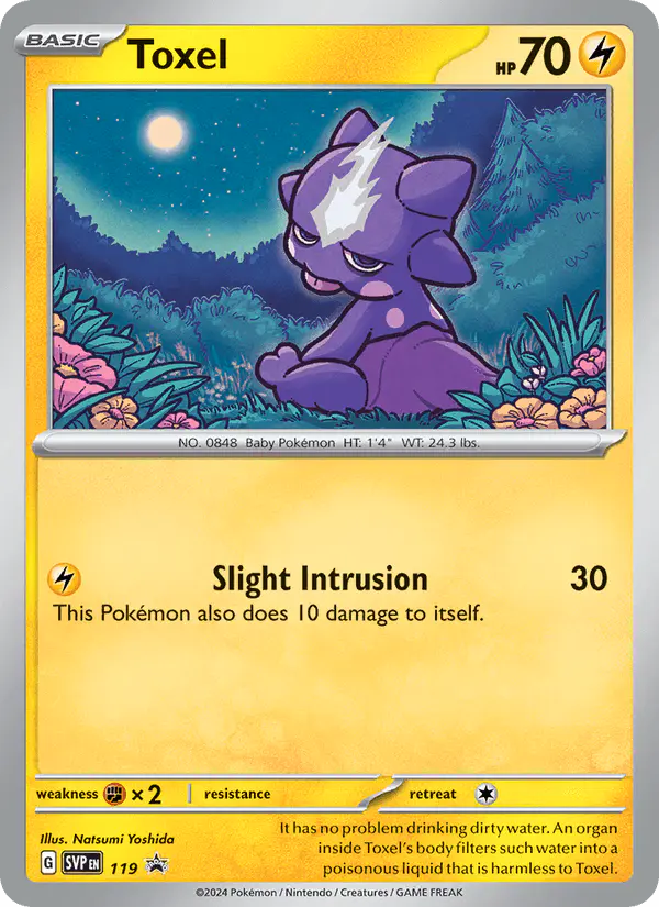 Carta Toxel #119 de SVP Black Star Promos