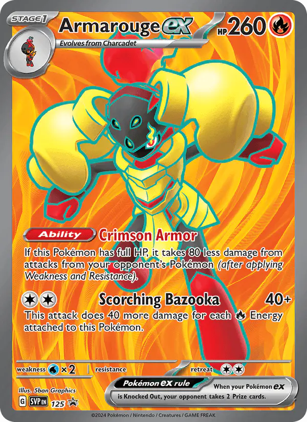 Carta Armarouge ex #125 de SVP Black Star Promos